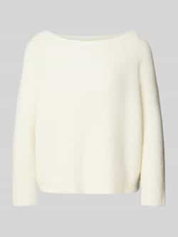 Max Mara Weekend Ivory Mohair Crewneck Sweater Corncob Stitch Beige Dames