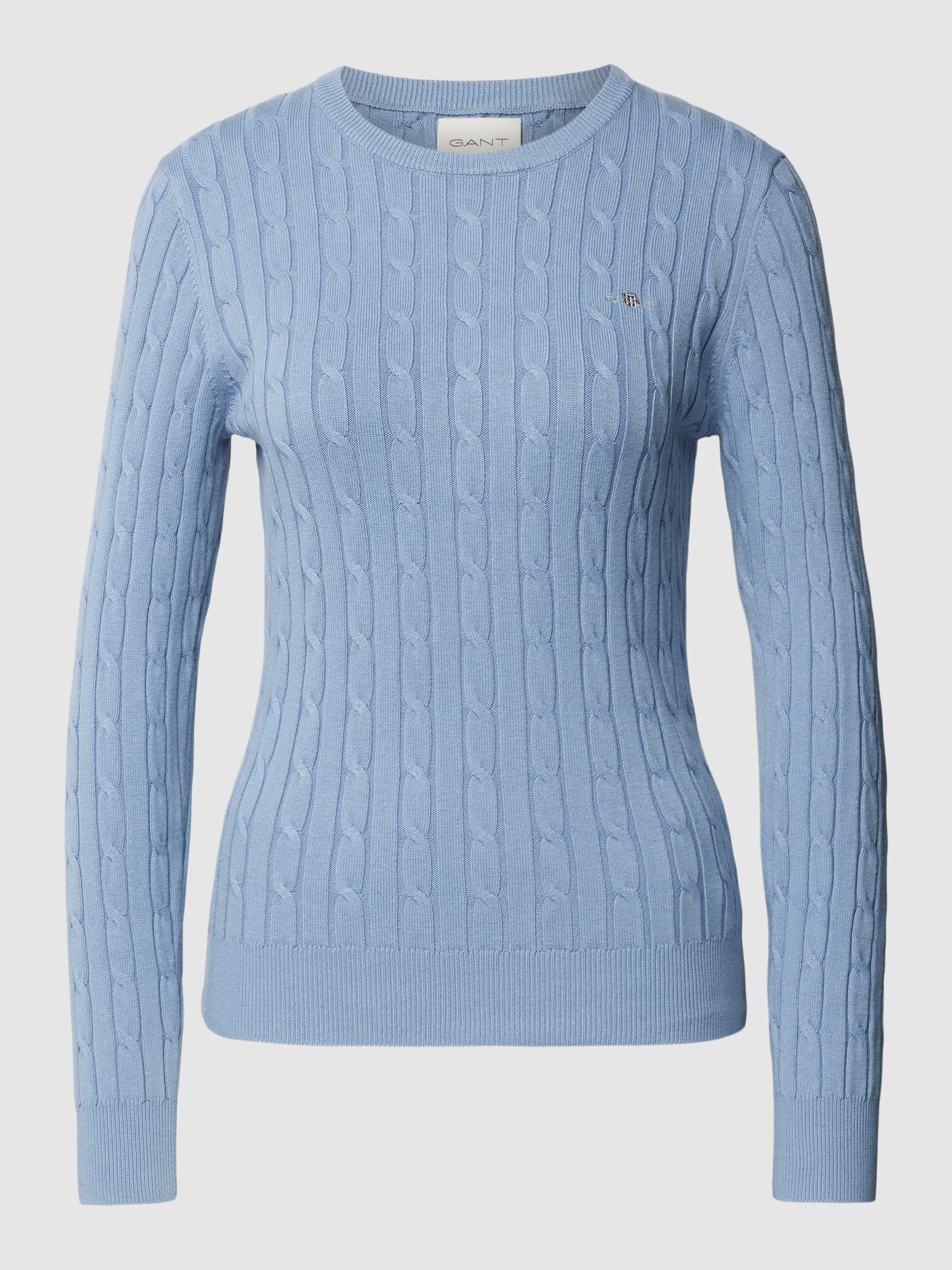 Gant Gebreide pullover met kabelpatroon