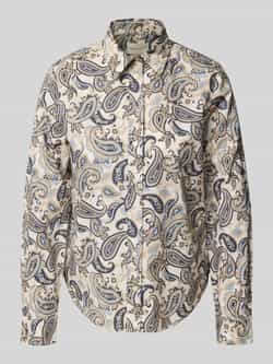 Gant Regular fit overhemdblouse met all-over paisleyprint model 'Voile'