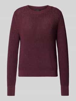 Monari Gebreide pullover met ribboorden
