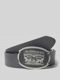 Levi's Leren riem van echt runderleer met reliëflogo model 'Billy'