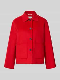 Marc O'Polo Regular fit wollen jack met opgestikte zakken