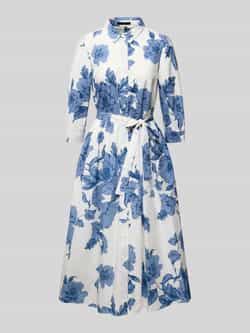 Oui Midi-jurk met strikceintuur