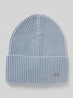 CK Calvin Klein Beanie van een mix van wol en kasjmier met labelapplicatie