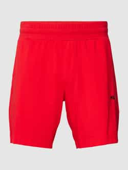 HUGO Regular fit sweatshorts met labelprint