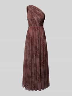 Lace & Beads Avondjurk met one shoulder-band