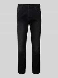 GABBA Relaxed tapered fit jeans met ceintuurlussen model 'Alex Tesla'