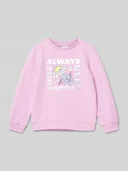 S.Oliver sweater met printopdruk roze Printopdruk 104 110