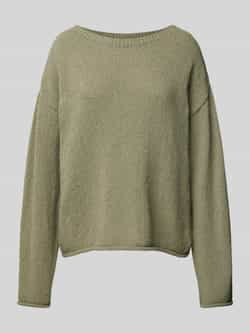 Jake*s Casual Oversized gebreide pullover met geribde boothals
