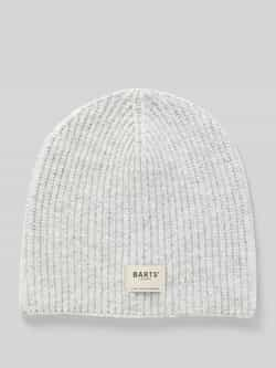 Barts Gebreide Beanie Muts met Label Patch Gray Dames