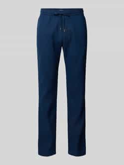 Tommy Hilfiger Loose fit stoffen broek van linnenmix model 'HARLEM'
