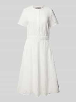 Christian Berg Woman Selection Midi-jurk met broderie anglaise