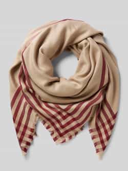 Tommy Hilfiger Sjaal met franjes model 'NAVAL SQUARE'
