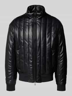 Armani Exchange Blouson in leerlook met tweewegsritssluiting