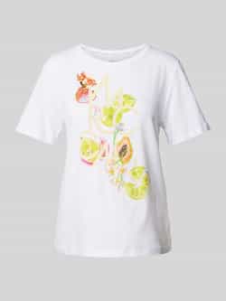 Marc Cain T-shirt met motiefprint en ronde hals