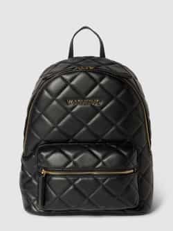 Valentino by Mario Valentino Zwarte polyethyleen rugzak met verstelbare banden Black Dames