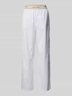 Calvin Klein Underwear Regular fit pyjamabroek met logostitching model 'Poplin'