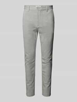 ONLY & SONS geruite slim fit pantalon ONSMARK glacier gray
