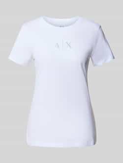 Armani Exchange Regular fit T-shirt van puur katoen met logoprint