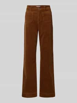 Christian Berg Woman Wide leg corduory broek met achterzakken
