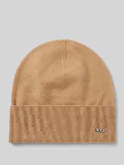 Boss Beanie met labelapplicatie model 'Lari'