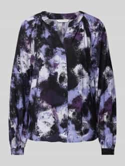 Tom Tailor Loose fit blouse met lange mouwen van soepel viscose met tuniekkraag