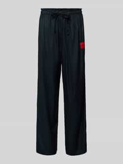 HUGO Pyjamabroek van viscose met labeldetails model 'ELLE'