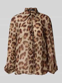 LUISA CERANO Blouse van viscose met vetersluiting
