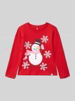 Only Regular fit shirt met lange mouwen van puur katoen model 'XMAS LIFE'