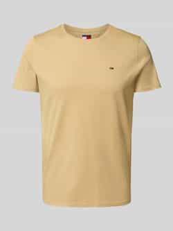 TOMMY JEANS T-shirt TJM ESSENTIAL SOLID TEE met ronde hals en subtiele logo-vlag