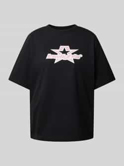 Low Lights Studios Oversized T-shirt met labelprint model 'SUPERSTAR'