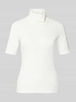 Marc Cain Nauwsluitend T-shirt van katoenmix met col
