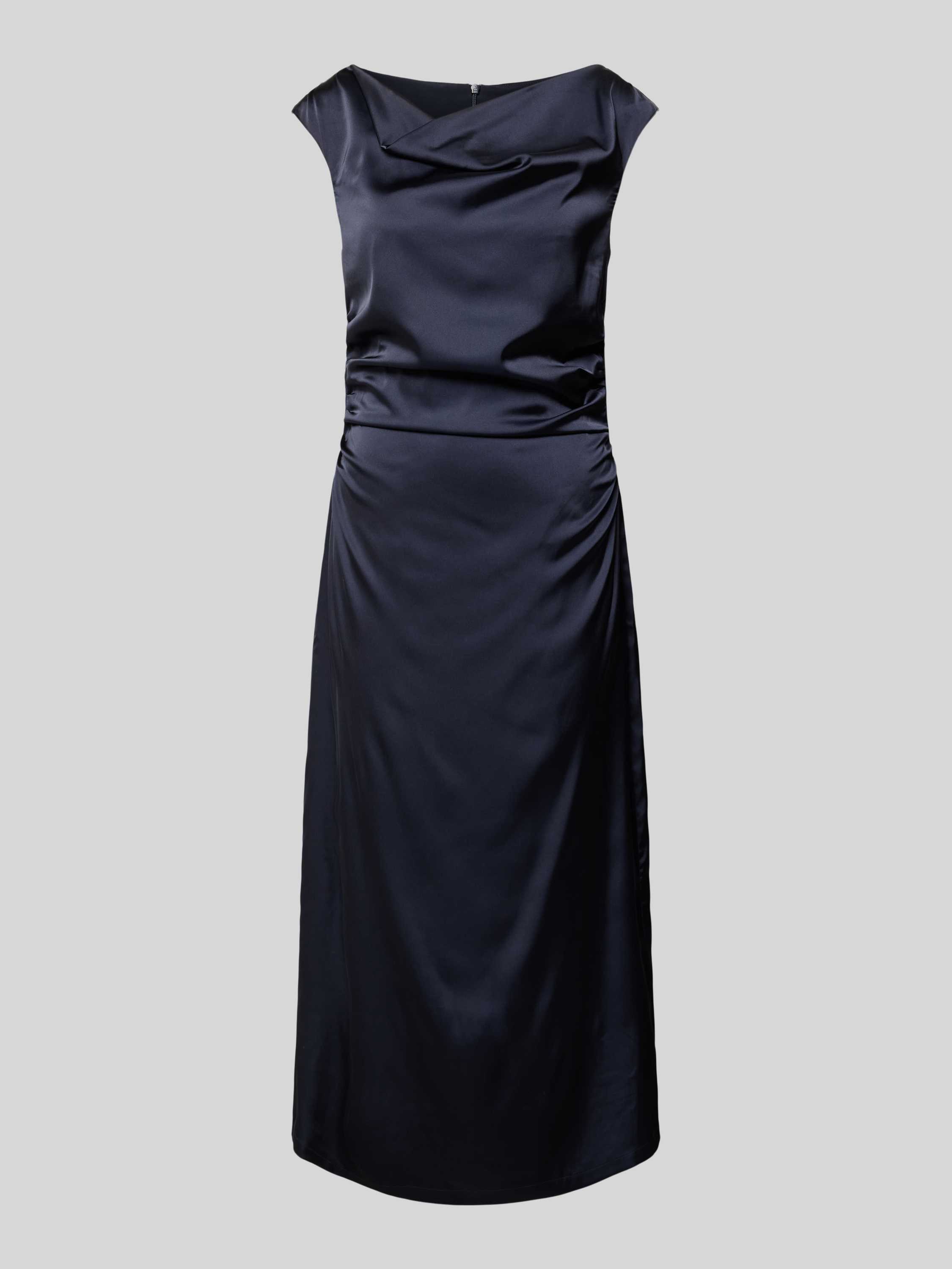 Zero Midi-jurk in effen design met plooien