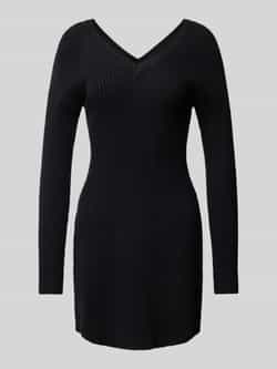 Pieces Gebreide jurk met V-hals model 'PRISTA'