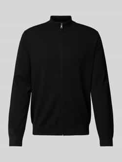 OLYMP Level Five Slim fit gebreid jack met opstaande kraag