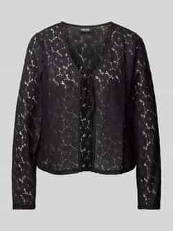 Pieces Kanten blouse van katoen met striksluiting model 'RANESSA'
