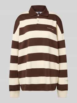 Karo Kauer Oversized poloshirt met streepmotief