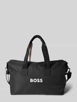 Hugo Boss Rubberized Logo Duffle Tas Black Heren