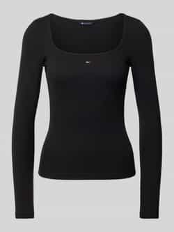 Tommy Jeans Slim fit shirt met lange mouwen van katoenmix