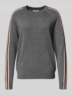 Jake*s Casual Gebreide pullover van kasjmier met contraststrepen