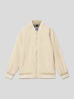 Jack & jones JUNIOR bomberjack zomer JORLUCCA beige Jas Jongens Gerecycled polyester Ronde hals 128