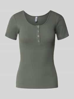 Pieces Slim fit T-shirt van katoenmix model 'KITTE'