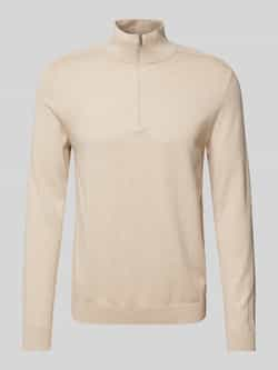 SELECTED HOMME Heren Truien & Vesten Slhberg Half Zip Cardigan Noos Beige