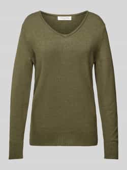 Christian Berg Woman Gebreide pullover met afgeronde V-hals