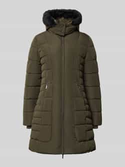 Jake*s Collection Lange gewatteerde jas met tweewegritssluiting