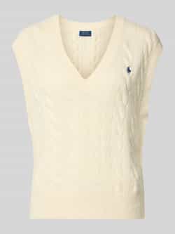Polo Ralph Lauren Spencer van een mix van wol en kasjmier met V-hals