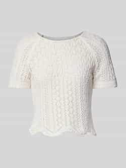 Only Regular fit gehaakt T-shirt van katoenmix model 'NOLA'