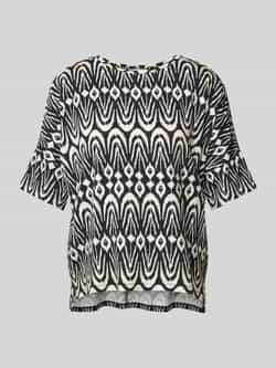 Christian Berg Woman T-shirt met geribde ronde hals
