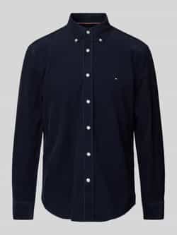 Tommy Hilfiger Regular fit corduroy overhemd met button-downkraag model 'SOLID'