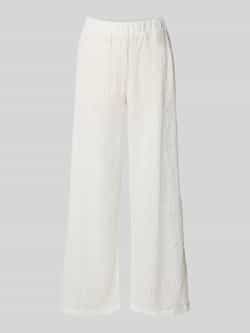 Zero Wide leg stoffen broek met broderie anglaise